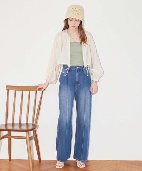 archives（アルシーヴ）の「シアーラグランブルゾン（ブルゾン・レディース・アイボリー/ブラック/グレー・MEDIUM）」の10枚目の写真