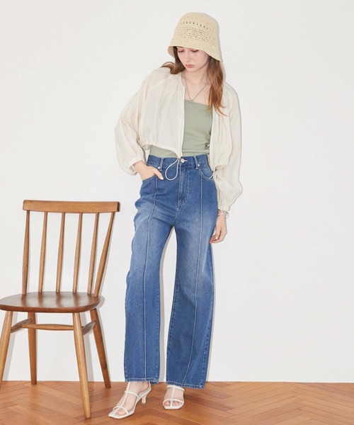 archives（アルシーヴ）の「シアーラグランブルゾン（ブルゾン・レディース・アイボリー/ブラック/グレー・MEDIUM）」の12枚目の写真