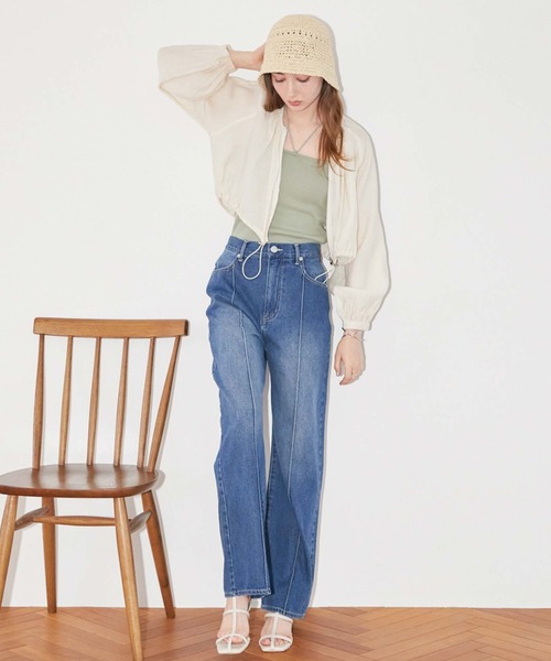 archives（アルシーヴ）の「シアーラグランブルゾン（ブルゾン・レディース・アイボリー/ブラック/グレー・MEDIUM）」の13枚目の写真