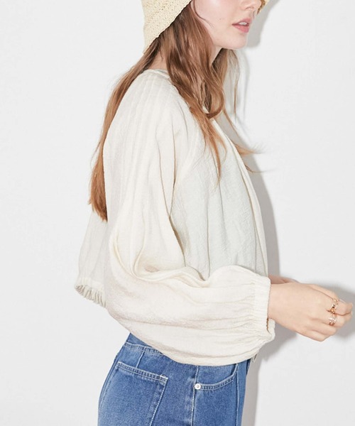 archives（アルシーヴ）の「シアーラグランブルゾン（ブルゾン・レディース・アイボリー/ブラック/グレー・MEDIUM）」の6枚目の写真