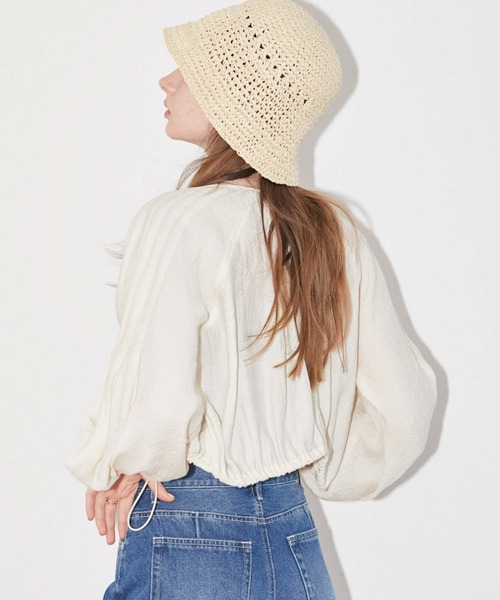 archives（アルシーヴ）の「シアーラグランブルゾン（ブルゾン・レディース・アイボリー/ブラック/グレー・MEDIUM）」の9枚目の写真