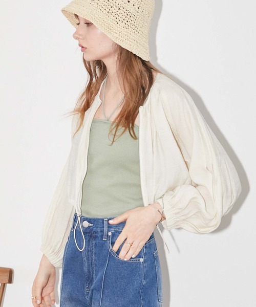 archives（アルシーヴ）の「シアーラグランブルゾン（ブルゾン・レディース・アイボリー/ブラック/グレー・MEDIUM）」の7枚目の写真