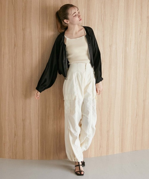 archives（アルシーヴ）の「シアーラグランブルゾン（ブルゾン・レディース・アイボリー/ブラック/グレー・MEDIUM）」の19枚目の写真