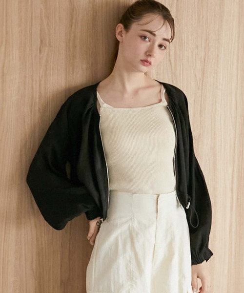 archives（アルシーヴ）の「シアーラグランブルゾン（ブルゾン・レディース・アイボリー/ブラック/グレー・MEDIUM）」の14枚目の写真