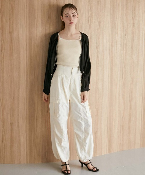 archives（アルシーヴ）の「シアーラグランブルゾン（ブルゾン・レディース・アイボリー/ブラック/グレー・MEDIUM）」の17枚目の写真