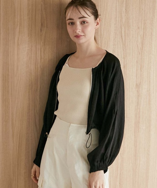 archives（アルシーヴ）の「シアーラグランブルゾン（ブルゾン・レディース・アイボリー/ブラック/グレー・MEDIUM）」の15枚目の写真