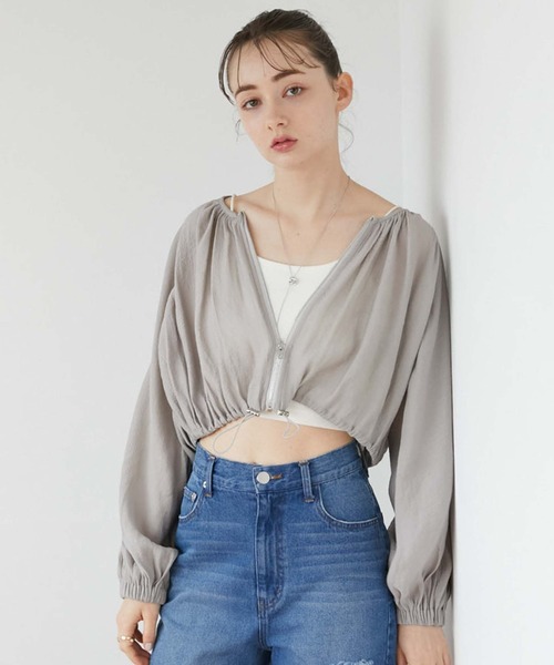 archives（アルシーヴ）の「シアーラグランブルゾン（ブルゾン・レディース・アイボリー/ブラック/グレー・MEDIUM）」の21枚目の写真