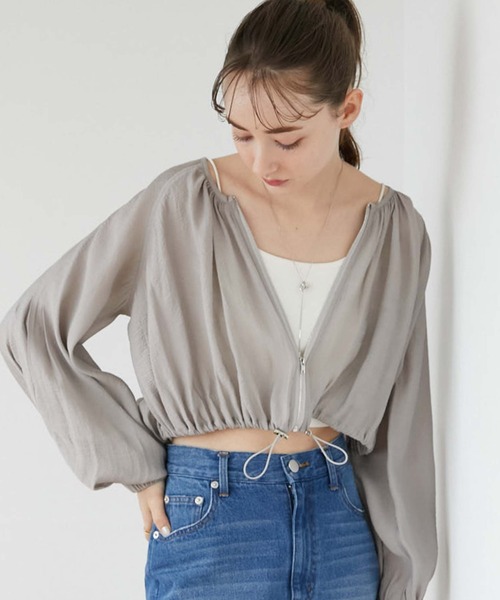 archives（アルシーヴ）の「シアーラグランブルゾン（ブルゾン・レディース・アイボリー/ブラック/グレー・MEDIUM）」の22枚目の写真