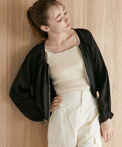 archives（アルシーヴ）の「シアーラグランブルゾン（ブルゾン・レディース・アイボリー/ブラック/グレー・MEDIUM）」の16枚目の写真