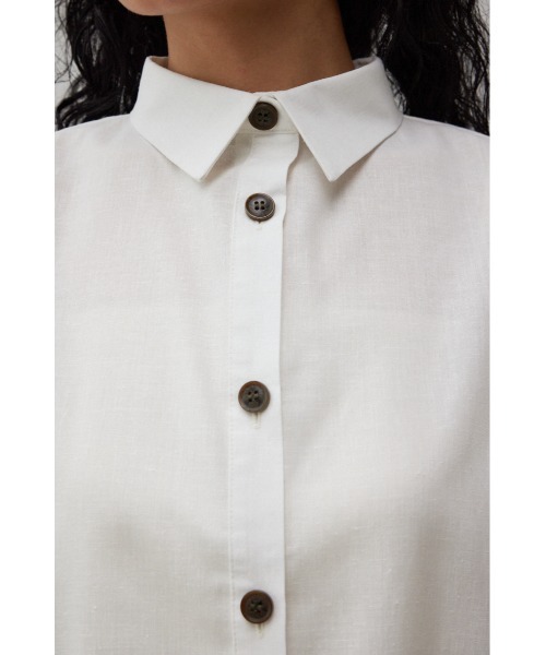 AZUL by moussy(アズールバイマウジー)の「BACK GATHER SHIRT/バックギャザーシャツ(シャツ/ブラウス・レディース・ベージュ/オフホワイト/ブルー・SMALL/MEDIUM)」の10枚目の写真