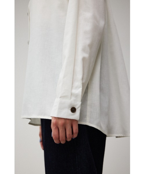 AZUL by moussy(アズールバイマウジー)の「BACK GATHER SHIRT/バックギャザーシャツ(シャツ/ブラウス・レディース・ベージュ/オフホワイト/ブルー・SMALL/MEDIUM)」の12枚目の写真