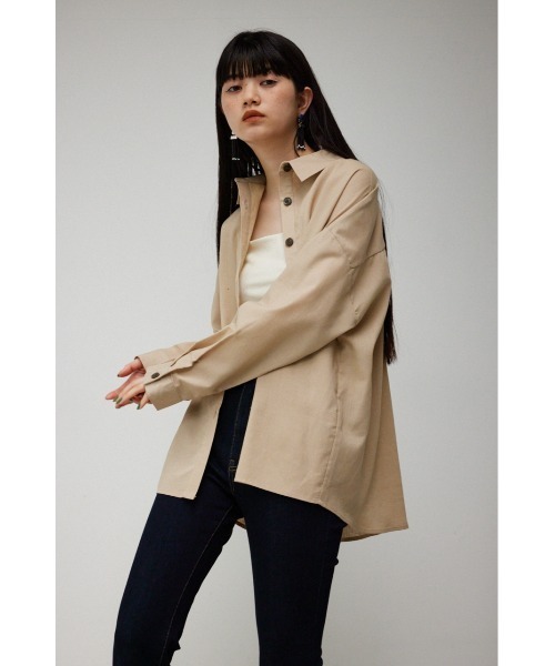 AZUL by moussy(アズールバイマウジー)の「BACK GATHER SHIRT/バックギャザーシャツ(シャツ/ブラウス・レディース・ベージュ/オフホワイト/ブルー・SMALL/MEDIUM)」の14枚目の写真