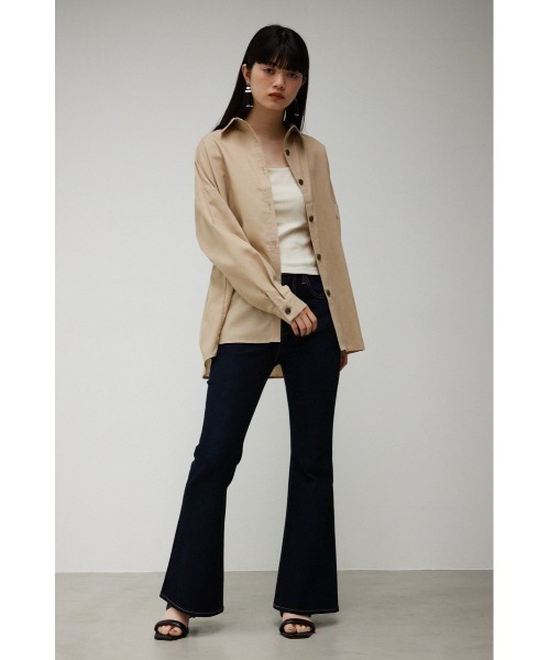AZUL by moussy(アズールバイマウジー)の「BACK GATHER SHIRT/バックギャザーシャツ(シャツ/ブラウス・レディース・ベージュ/オフホワイト/ブルー・SMALL/MEDIUM)」の15枚目の写真
