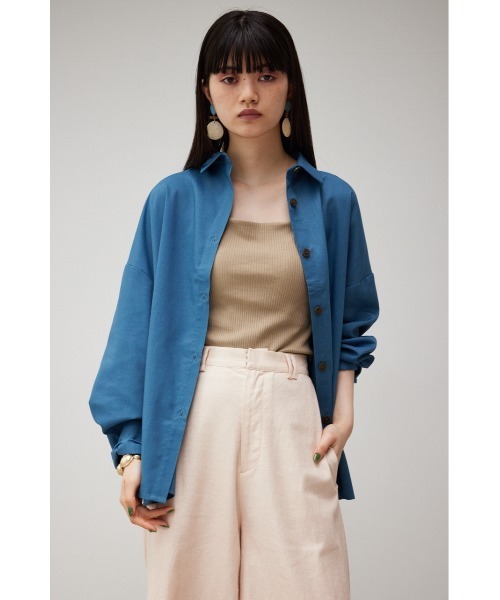 AZUL by moussy(アズールバイマウジー)の「BACK GATHER SHIRT/バックギャザーシャツ(シャツ/ブラウス・レディース・ベージュ/オフホワイト/ブルー・SMALL/MEDIUM)」の22枚目の写真