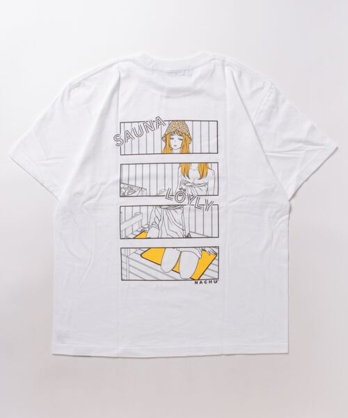 NO WAY(ノーウェイ)の「【THE nookie LOVE ひととせなつみ】NACHU SAUNA TEE【WHITE】(Tシャツ/カットソー・メンズ・ホワイト・LARGE/MEDIUM)」の2枚目の写真