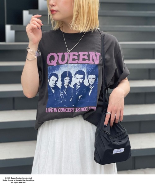 CIAOPANIC（チャオパニック）の「ヴィンテージ加工ロックTシャツ（Tシャツ/カットソー・レディース・ホワイト/ホワイト系その他/チャコールグレー/ホワイト系その他2/グレー系その他/グレー系その他2/グレー系その他3/ホワイト系その他3・FREE/LARGE）」の6枚目の写真