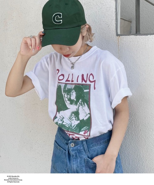 CIAOPANIC（チャオパニック）の「ヴィンテージ加工ロックTシャツ（Tシャツ/カットソー・レディース・ホワイト/ホワイト系その他/チャコールグレー/ホワイト系その他2/グレー系その他/グレー系その他2/グレー系その他3/ホワイト系その他3・FREE/LARGE）」の3枚目の写真