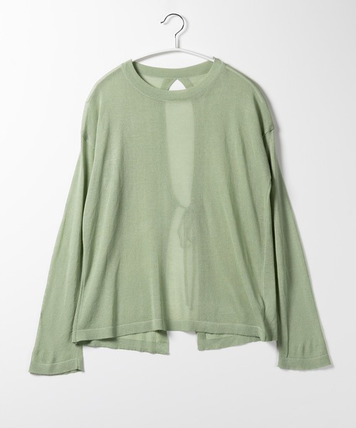 me+em select(ミームセレクト)の「【 選べる7color 】ニュアンスカラーバックスリットオーバーシアーニット / nuance color back slit over sheer knit(ニット/セーター・レディース・イエロー/ブルー/グリーン/アイボリー/グレー/ブラック/モカ・FREE)」の21枚目の写真
