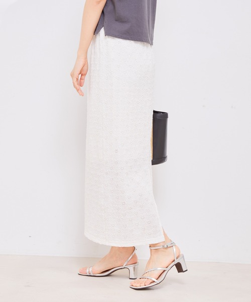 VIS（ビス）の「ストレッチラッセルレースタイトスカート（スカート・レディース・ホワイト/ダークブラウン/ブラック/ミント・FREE）」の17枚目の写真