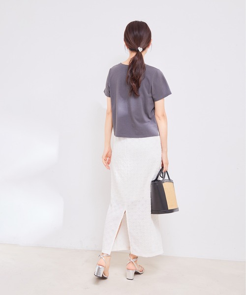 VIS（ビス）の「ストレッチラッセルレースタイトスカート（スカート・レディース・ホワイト/ダークブラウン/ブラック/ミント・FREE）」の19枚目の写真