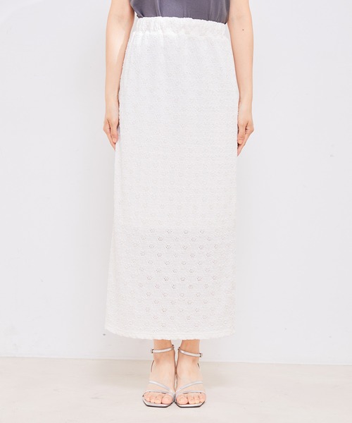 VIS（ビス）の「ストレッチラッセルレースタイトスカート（スカート・レディース・ホワイト/ダークブラウン/ブラック/ミント・FREE）」の20枚目の写真