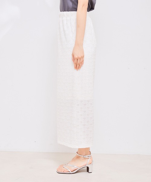 VIS（ビス）の「ストレッチラッセルレースタイトスカート（スカート・レディース・ホワイト/ダークブラウン/ブラック/ミント・FREE）」の21枚目の写真