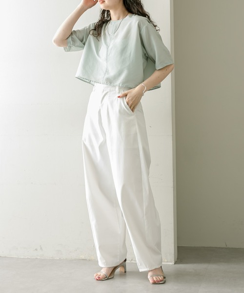 mystic（ミスティック）の「シアーTブラウス（シャツ/ブラウス・レディース・グリーン/アイボリー・FREE）」の20枚目の写真