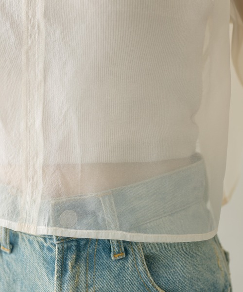 mystic（ミスティック）の「シアーTブラウス（シャツ/ブラウス・レディース・グリーン/アイボリー・FREE）」の13枚目の写真