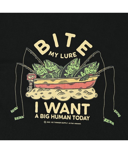 NOTHINKER(ノーシンカー)の「My Lure _long T-shirt(Tシャツ/カットソー・メンズ・グレー/ブラック・LARGE/X-LARGE/MEDIUM)」の5枚目の写真
