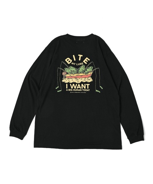 NOTHINKER(ノーシンカー)の「My Lure _long T-shirt(Tシャツ/カットソー・メンズ・グレー/ブラック・LARGE/X-LARGE/MEDIUM)」の3枚目の写真