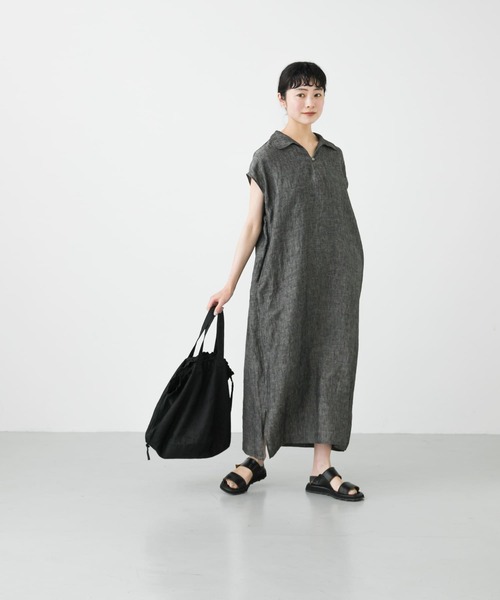 かぐれ（カグレ）の「リネンスキッパーワンピース（ワンピース