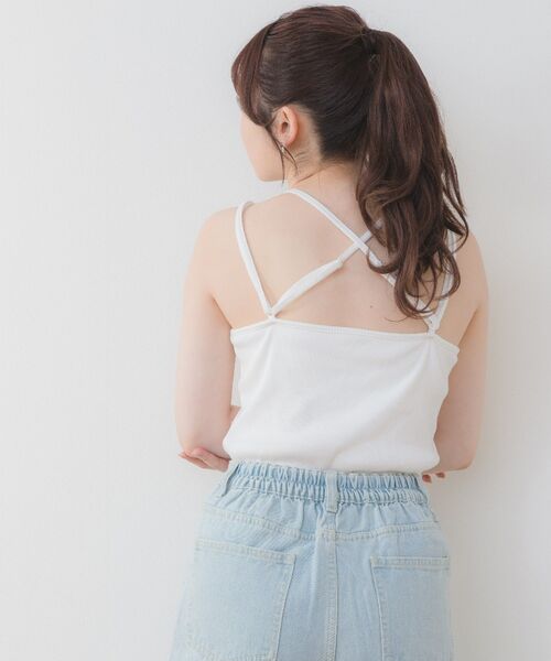 ems excite(エムズエキサイト)の「テレコカップ付キャミ(Tシャツ/カットソー・レディース・グリーン系その他3/オフホワイト/ブラック/ブラック系その他3/ブルー・FREE)」の14枚目の写真