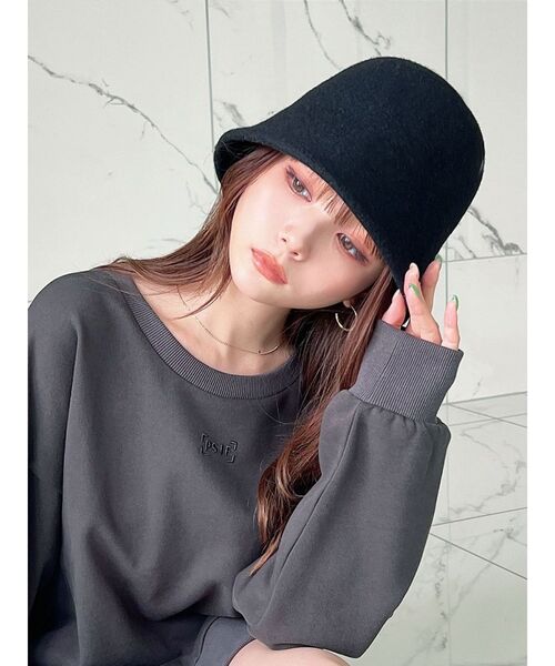 RESEXXY（リゼクシー）の「ウールミックスベルハット（ハット・レディース・ブラック/ベージュ・FREE）」の2枚目の写真