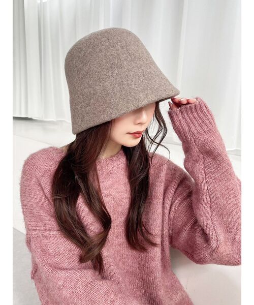 RESEXXY（リゼクシー）の「ウールミックスベルハット（ハット・レディース・ブラック/ベージュ・FREE）」の11枚目の写真