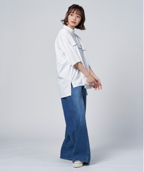 FILA（フィラ）の「【FILA】モックネックＴシャツ（Tシャツ/カットソー・レディース・ネイビー/ホワイト・L/M）」の14枚目の写真