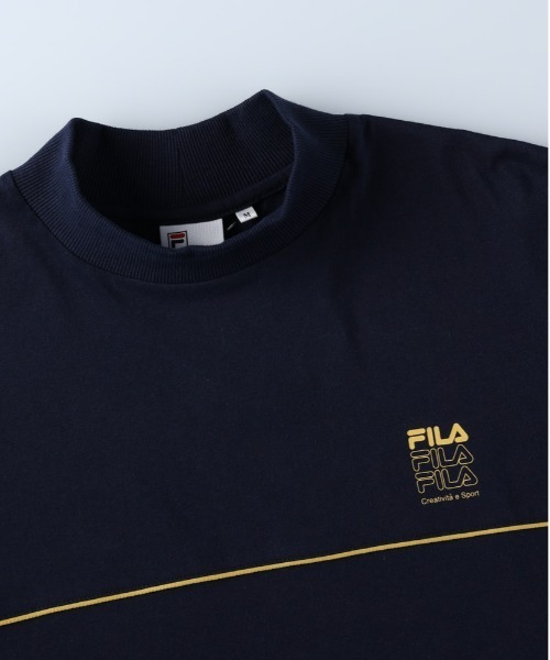 FILA（フィラ）の「【FILA】モックネックＴシャツ（Tシャツ/カットソー・レディース・ネイビー/ホワイト・L/M）」の8枚目の写真
