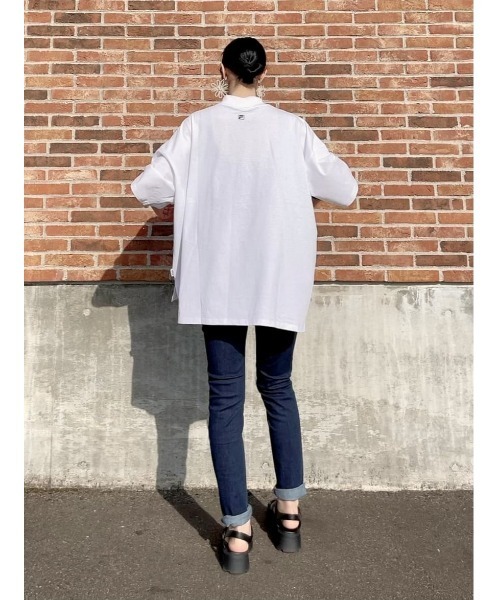 FILA（フィラ）の「【FILA】モックネックＴシャツ（Tシャツ/カットソー・レディース・ネイビー/ホワイト・L/M）」の22枚目の写真