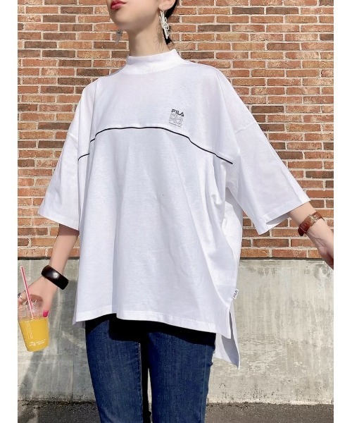 FILA（フィラ）の「【FILA】モックネックＴシャツ（Tシャツ/カットソー・レディース・ネイビー/ホワイト・L/M）」の20枚目の写真