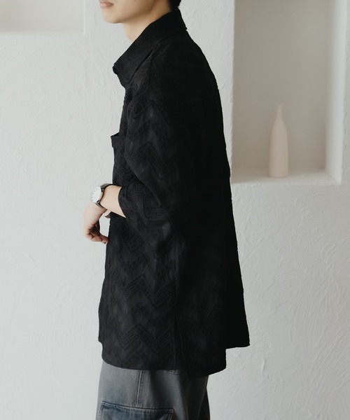 epnok(エプノック)の「フクレジャガードルーズシャツ(シャツ/ブラウス・メンズ・ブルー/ブラック・SMALL/MEDIUM/LARGE)」の17枚目の写真