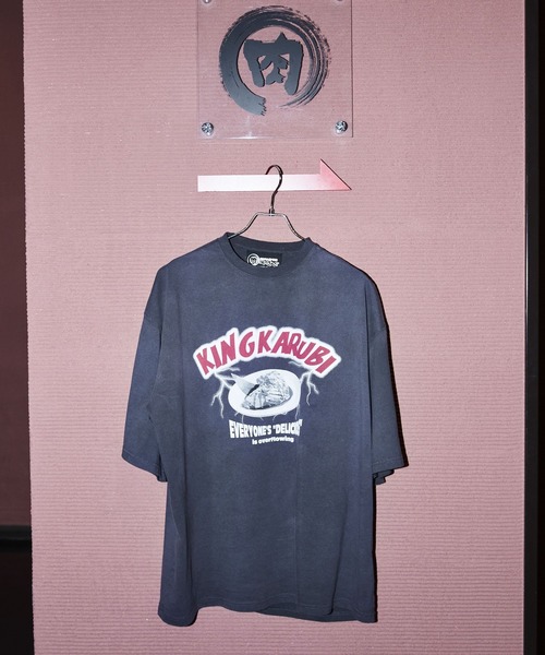 RAGEBLUE（レイジブルー）の「【焼肉きんぐ】コラボプリントTシャツ（Tシャツ/カットソー・メンズ・ブラック系その他/ブラック/オフホワイト/レッド/ライトブルー/ホワイト・MEDIUM/LARGE）」の16枚目の写真