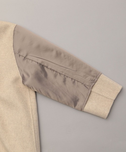 A part by（アパートバイ）の「casheepスタンドロングコート（ノーカラーコート・レディース・ネイビー/ライトベージュ・SMALL/MEDIUM）」の18枚目の写真