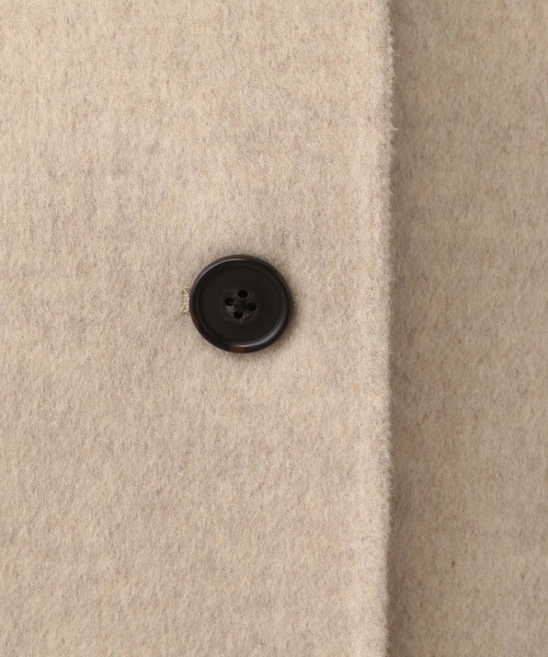 A part by（アパートバイ）の「casheepスタンドロングコート（ノーカラーコート・レディース・ネイビー/ライトベージュ・SMALL/MEDIUM）」の11枚目の写真