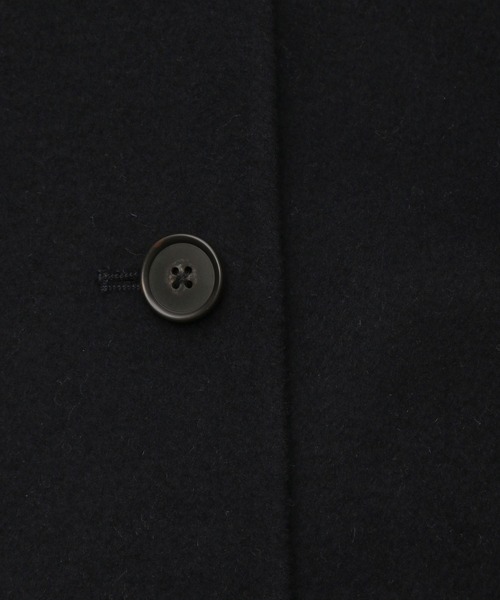 A part by（アパートバイ）の「casheepスタンドロングコート（ノーカラーコート・レディース・ネイビー/ライトベージュ・SMALL/MEDIUM）」の14枚目の写真