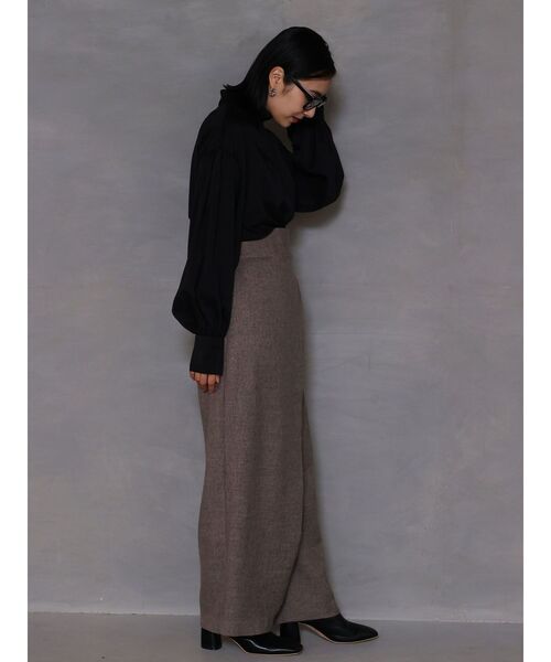 LAGUNAMOON（ラグナムーン）の「ツイードタックデザインワイドパンツ（その他パンツ・レディース・ベージュ/グレー・SMALL/MEDIUM）」の5枚目の写真