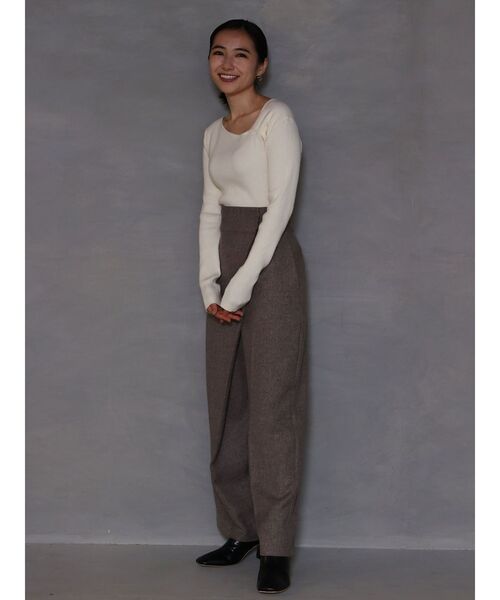 LAGUNAMOON（ラグナムーン）の「ツイードタックデザインワイドパンツ（その他パンツ・レディース・ベージュ/グレー・SMALL/MEDIUM）」の12枚目の写真