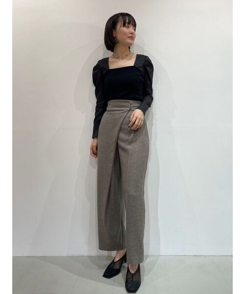 LAGUNAMOON（ラグナムーン）の「ツイードタックデザインワイドパンツ（その他パンツ・レディース・ベージュ/グレー・SMALL/MEDIUM）」の16枚目の写真