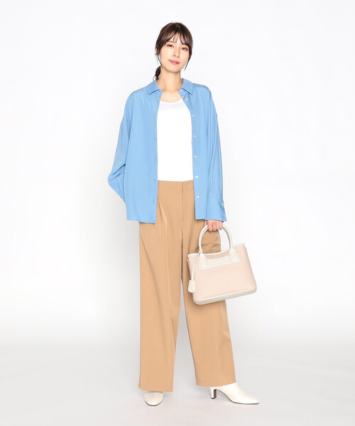 COMME CA ISM(コムサイズム)の「オーバーサイズ シャツ(シャツ/ブラウス・レディース・ブルー/オフホワイト/ライトグレー・LARGE/MEDIUM)」の5枚目の写真