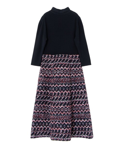 ANAYI（アナイ）の「ジャガードツイードニットドッキング ワンピース