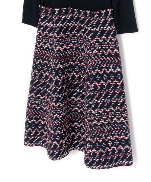 ANAYI（アナイ）の「ジャガードツイードニットドッキング ワンピース