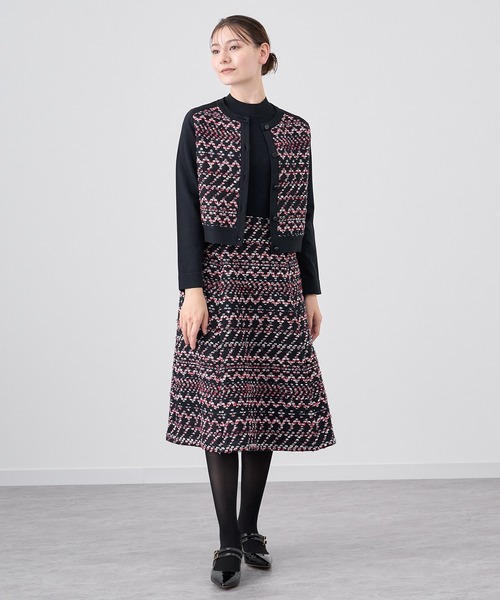 ANAYI（アナイ）の「ジャガードツイードニットドッキング ワンピース